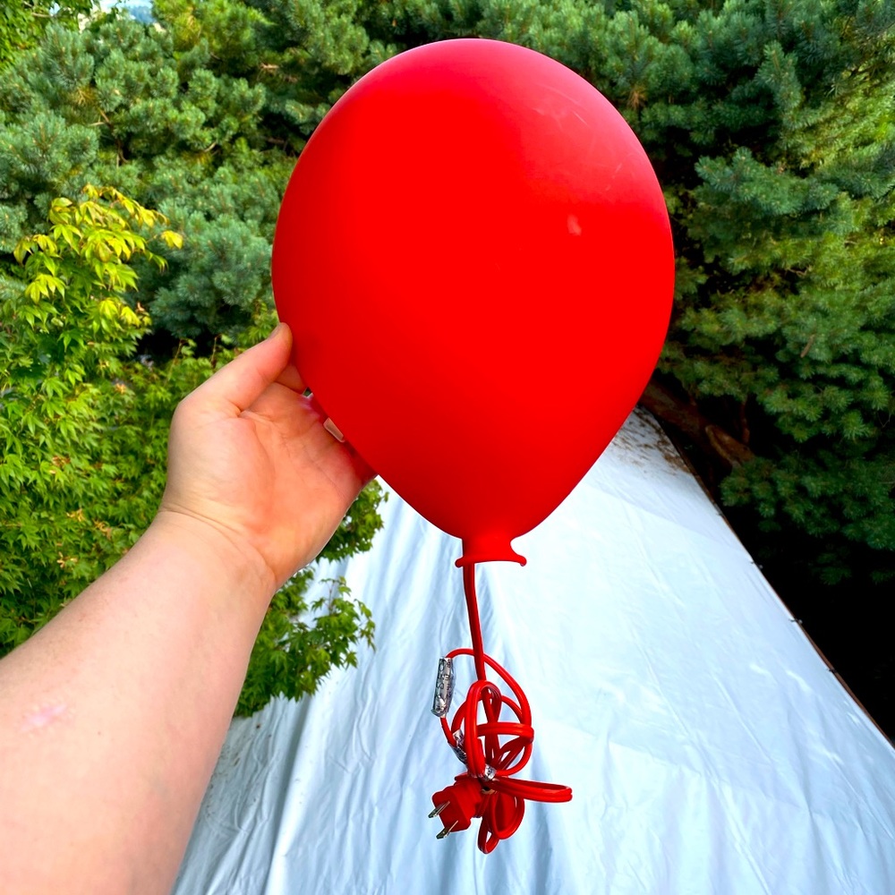 Vintage IKEA red balloon wall lamp